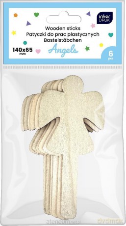Patyczki drewniane 6szt Angels