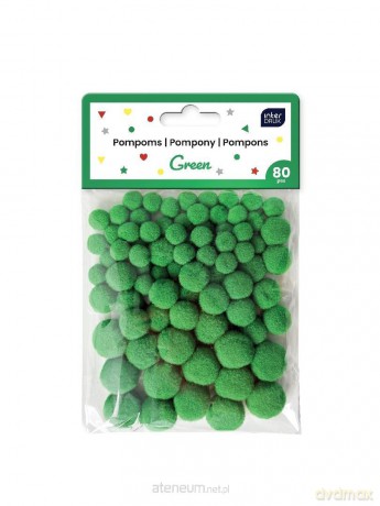 Pompony do dekoracji 80szt Green