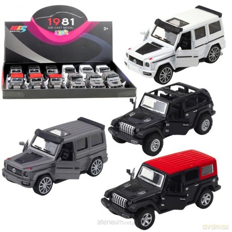 Suv terenowy metalowy napęd pull-back MIX