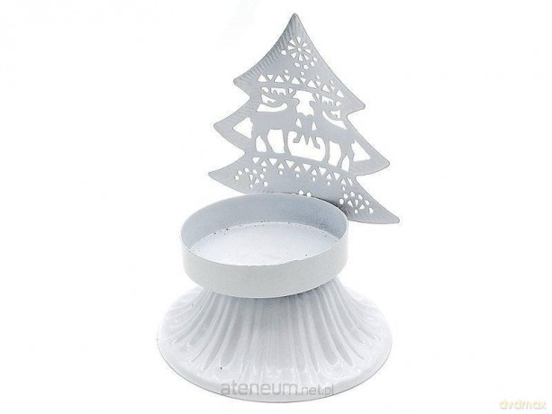 Świecznik na tea light metalowy choinka ażurowa