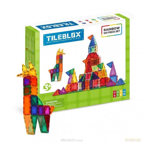 Tileblox zestaw tęczowy 104el [KLOCKI]