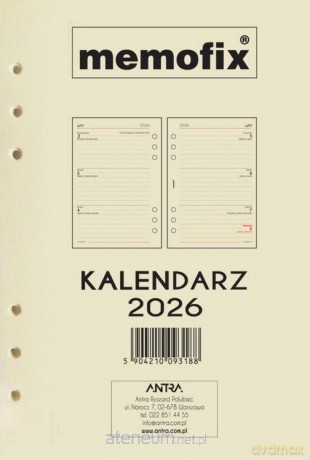 Wkład kalendarzowy 2026 Memofix A5 [KALENDARZ]