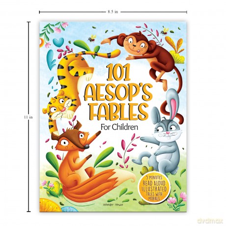 101 Aesop's Fables For Children - 5 Minutes Read Aloud Illustrated Tales With Morals - Wonder House Books [KSIĄŻKA]
