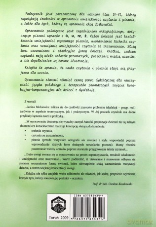 Ćwiczenia Usprawniające Naukę Pisania I Czytania Kl. Iv-Vi - Janina Mickiewicz [KSIĄŻKA]