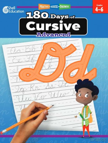 180 Days: Cursive: Advanced: Practice, Assess, Diagnose - Shell Education [KSIĄŻKA]