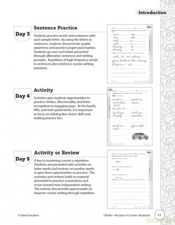 180 Days: Cursive: Advanced: Practice, Assess, Diagnose - Shell Education [KSIĄŻKA]