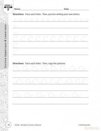 180 Days: Cursive: Advanced: Practice, Assess, Diagnose - Shell Education [KSIĄŻKA]