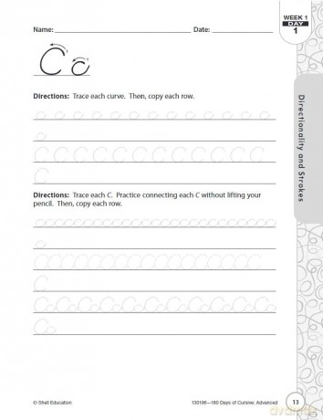 180 Days: Cursive: Advanced: Practice, Assess, Diagnose - Shell Education [KSIĄŻKA]