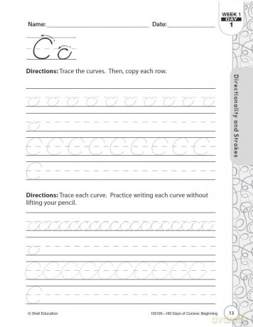 180 Days: Cursive: Beginning: Practice, Assess, Diagnose - Shell Education [KSIĄŻKA]