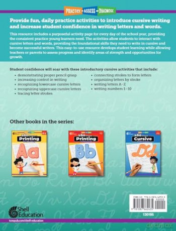 180 Days: Cursive: Beginning: Practice, Assess, Diagnose - Shell Education [KSIĄŻKA]