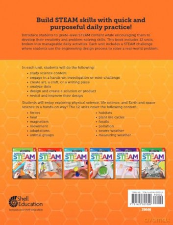 180 Days: Hands-On STEAM for Grade 3: Practice, Assess, Diagnose - Kristin Kemp [KSIĄŻKA]