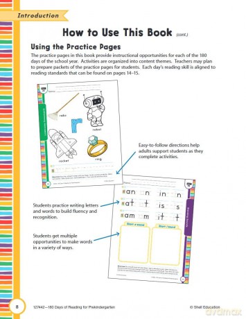 180 Days: Reading for Prekindergarten: Practice, Assess, Diagnose - Darcy Mellinger [KSIĄŻKA]