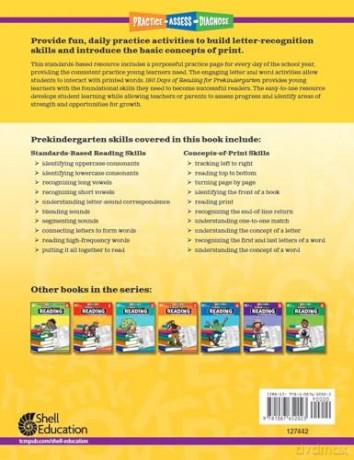 180 Days: Reading for Prekindergarten: Practice, Assess, Diagnose - Darcy Mellinger [KSIĄŻKA]