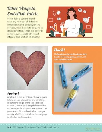 500 Sewing Tips, Tricks, Techniques, and Hacks: Must-Have Manual for Easy and Accurate Sewing - Ashley Hough [KSIĄŻKA]