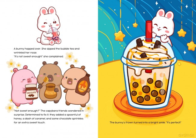 A Cup of Happy: Capybara Bubble Tea - Helen H Wu [KSIĄŻKA]