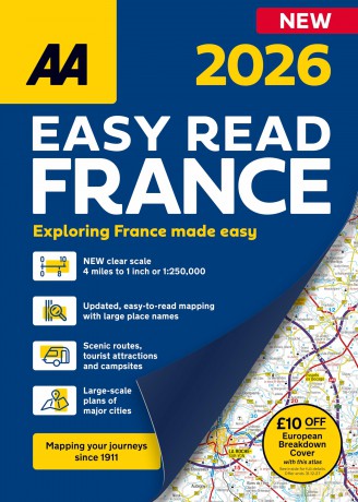 AA Easy Read France 2026 spiral bound [KSIĄŻKA]