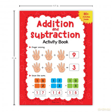 Addition and Subtraction Activity Book For Children - 80+ Activities Inside - Wonder House Books [KSIĄŻKA]
