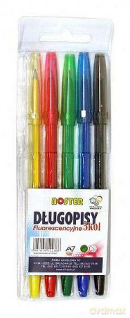 Długopis 5 Kolorów Fluorescencyjne [SZKOŁA]