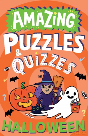 Amazing Halloween Puzzles and Quizzes: A new children's illustrated activity book for 2025, packed with Halloween-themed brain teasers. - Caroline Rowlands [KSIĄŻKA]