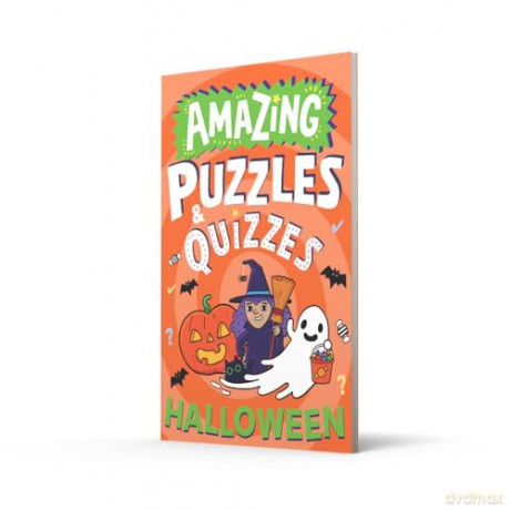 Amazing Halloween Puzzles and Quizzes: A new children's illustrated activity book for 2025, packed with Halloween-themed brain teasers. - Caroline Rowlands [KSIĄŻKA]