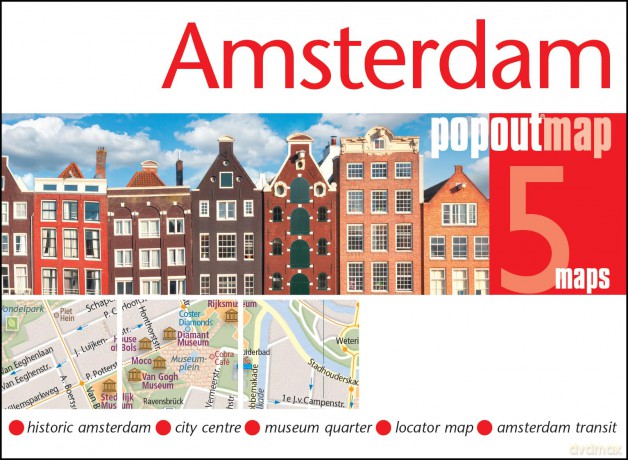Amsterdam PopOut Map: Includes transport map - PopOut Maps [KSIĄŻKA]