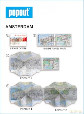 Amsterdam PopOut Map: Includes transport map - PopOut Maps [KSIĄŻKA]