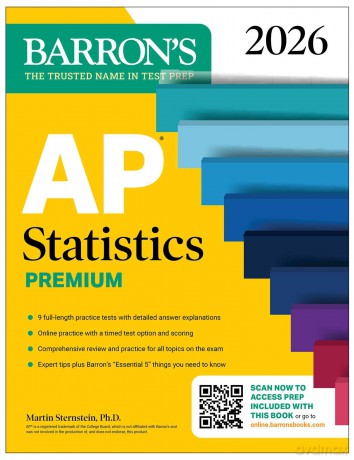 AP Statistics Premium, 2026: Prep Book with 9 Practice Tests + Comprehensive Review + Online Practice - Barron's Educational Series [KSIĄŻKA]