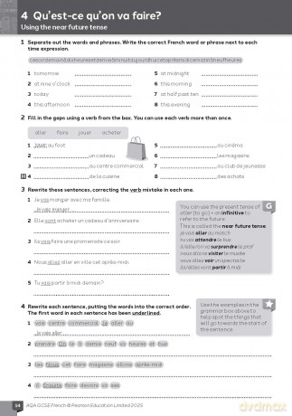 AQA GCSE French Vocabulary, Grammar and Translation Workbook - Tom Hockaday [KSIĄŻKA]