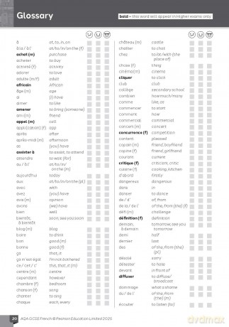 AQA GCSE French Vocabulary, Grammar and Translation Workbook - Tom Hockaday [KSIĄŻKA]
