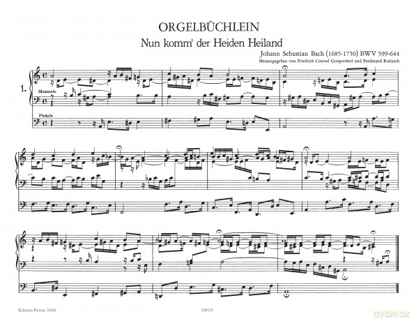 Bach: Organ Works Based on Chorales Vol.1 - Friedrich Conrad Griepenkerl [KSIĄŻKA]