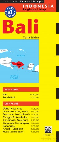 Bali Travel Map Tenth Edition - Periplus Editions [KSIĄŻKA]