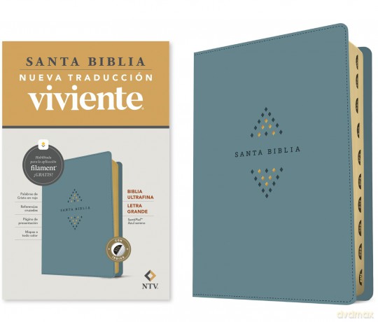Biblia ultrafina NTV, letra grande con Filament - Tyndale House [KSIĄŻKA]