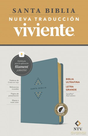 Biblia ultrafina NTV, letra grande con Filament - Tyndale House [KSIĄŻKA]