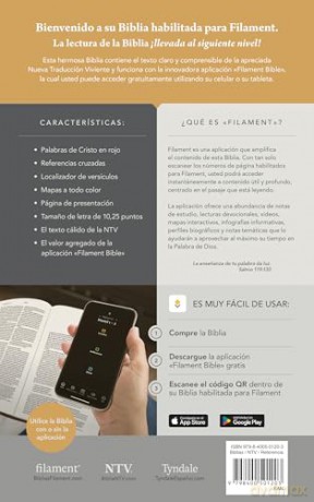 Biblia ultrafina NTV, letra grande de z per con Filament - Tyndale House [KSIĄŻKA]