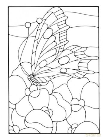 Birds and Butterflies Stained Glass Pattern Book - Ed Sibbett [KSIĄŻKA]