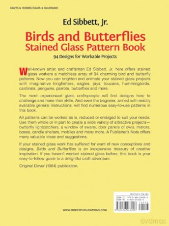 Birds and Butterflies Stained Glass Pattern Book - Ed Sibbett [KSIĄŻKA]