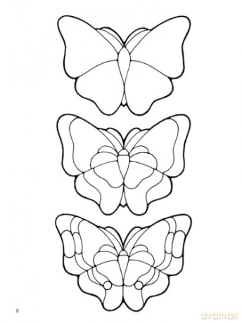 Birds and Butterflies Stained Glass Pattern Book - Ed Sibbett [KSIĄŻKA]