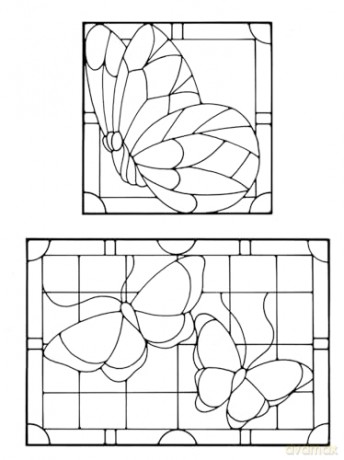 Birds and Butterflies Stained Glass Pattern Book - Ed Sibbett [KSIĄŻKA]