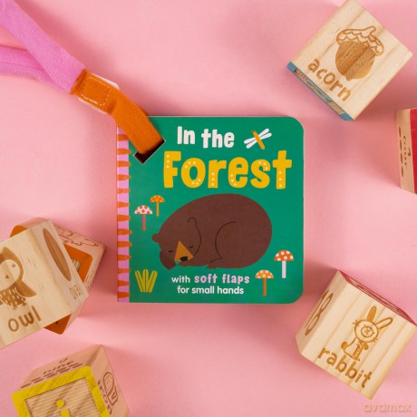 Buggy Book with Felt Flaps - In the Forest | Chunky Pram Book for Babies | 6 Spreads of Bright Woodland Scenes [KSIĄŻKA]