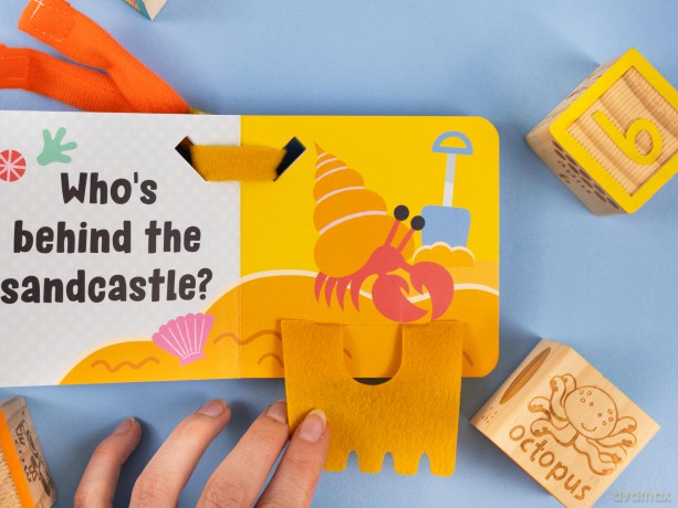 Buggy Book with Felt Flaps - In the Ocean | Chunky Pram Book for Babies | 6 Spreads of Bright Ocean Scenes [KSIĄŻKA]