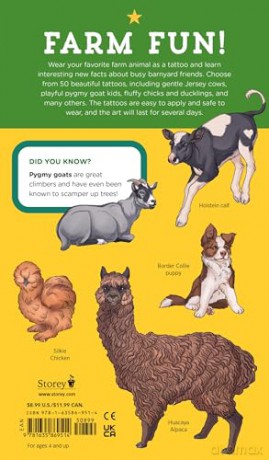 Busy Barnyard of Tattoo Farm Animals: 50 Temporary Tattoos that Teach [KSIĄŻKA]