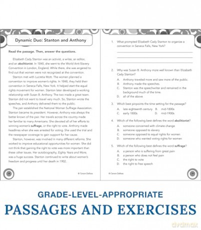 Carson Dellosa Skill Builders Reading Comprehension Workbook-Language Arts Grade 6 Reproducible Activity Book With Reading Passages and Activities [KSIĄŻKA]