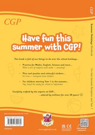 CGP Summer Holidays Activity Workbook - for kids between Reception and Year 1 - CGP Books [KSIĄŻKA]