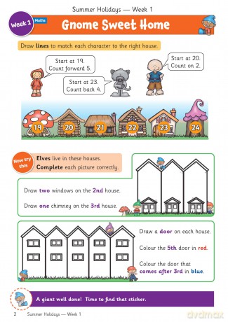 CGP Summer Holidays Activity Workbook - for kids between Year 1 and Year 2 - CGP Books [KSIĄŻKA]