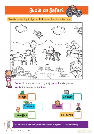 CGP Summer Holidays Activity Workbook - for kids between Year 1 and Year 2 - CGP Books [KSIĄŻKA]