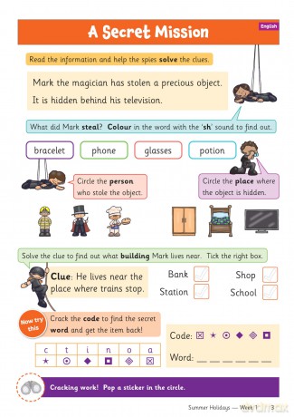 CGP Summer Holidays Activity Workbook - for kids between Year 1 and Year 2 - CGP Books [KSIĄŻKA]