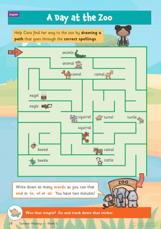CGP Summer Holidays Activity Workbook - for kids between Year 2 and Year 3 - CGP Books [KSIĄŻKA]