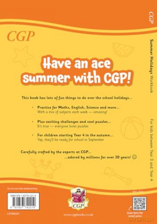 CGP Summer Holidays Activity Workbook - for kids between Year 3 and Year 4 - CGP Books [KSIĄŻKA]