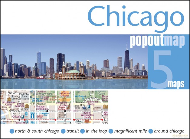 Chicago PopOut Map: Pocket size, pop up, city map of Chicago - PopOut Maps [KSIĄŻKA]