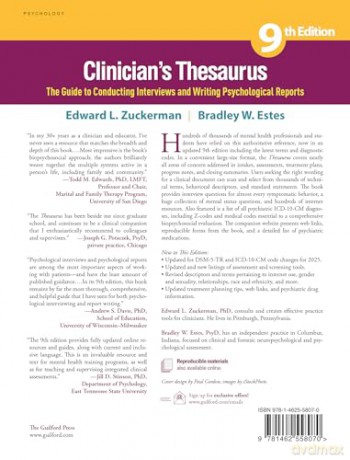 Clinician's Thesaurus, Ninth Edition: The Guide to Conducting Interviews and Writing Psychological Reports - Edward L. Zuckerman [KSIĄŻKA]